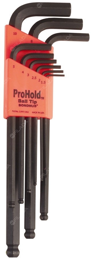 BONDHUS sada inbus L-klíčů s kuličkou ProHold 1,5-10mm/9ks 74999.01
