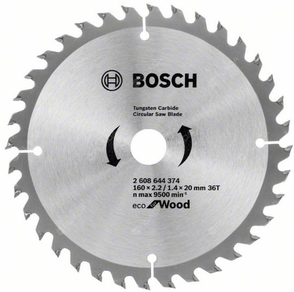 BOSCH pilový kotouč Eco for Wood 160x20 mm/36 zubů - BOSCH pilový kotouč Eco for Wood 160x20 mm/36 zubů 2608644374 Název - CZ