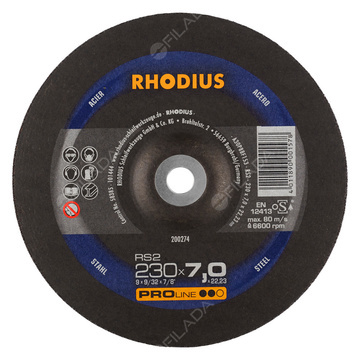 RHODIUS brusný kotouč RS2 230x7,0x22 PROline na ocel