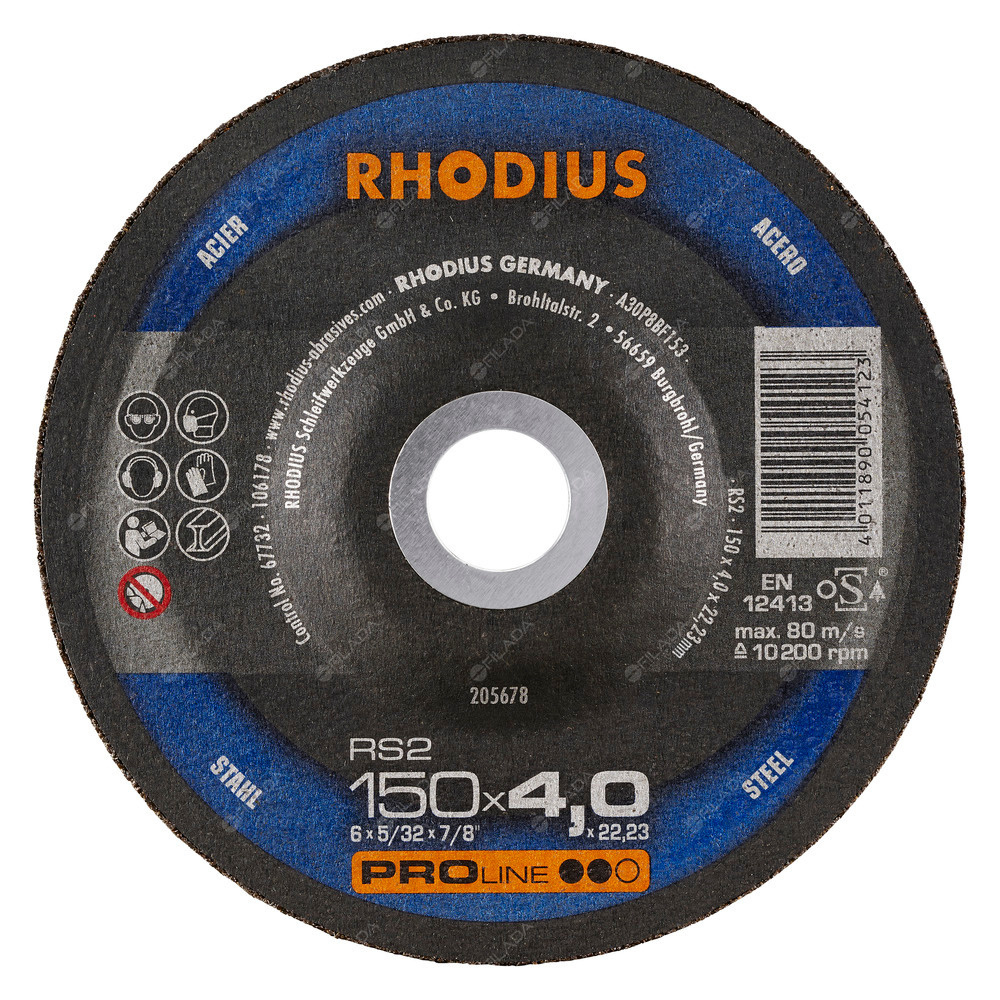 RHODIUS brusný kotouč RS2 150x4,0x22 PROline na ocel -  RHODIUS brusný kotouč RS2 150x4,0x22 PROline na ocel 205678