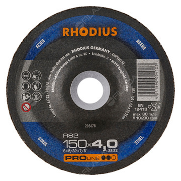 RHODIUS brusný kotouč RS2 150x4,0x22 PROline na ocel