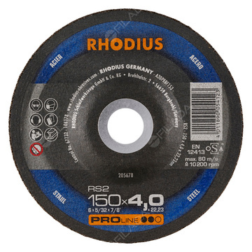  RHODIUS brusný kotouč RS2 150x4,0x22 PROline na ocel 205678