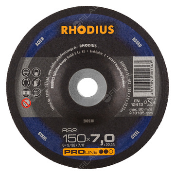RHODIUS brusný kotouč RS2 150x7,0x22 PROline na ocel 200238