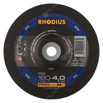 RHODIUS brusný kotouč RS2 180x4,0x22 PROline na ocel