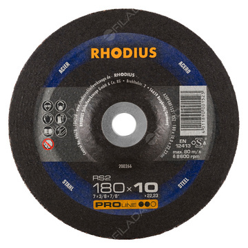 RHODIUS brusný kotouč RS2 180x10,0x22 PROline na ocel 200266
