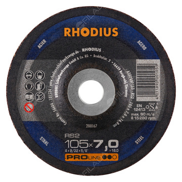 RHODIUS brusný kotouč RS2 105x7,0x16 PROline na ocel 200167