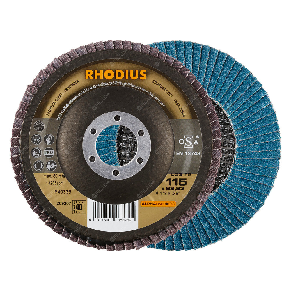 RHODIUS brusný kotouč LGZ F2 115x22 ALPHAline - RHODIUS brusný kotouč LGZ F2 115x22 ALPHAline 209307