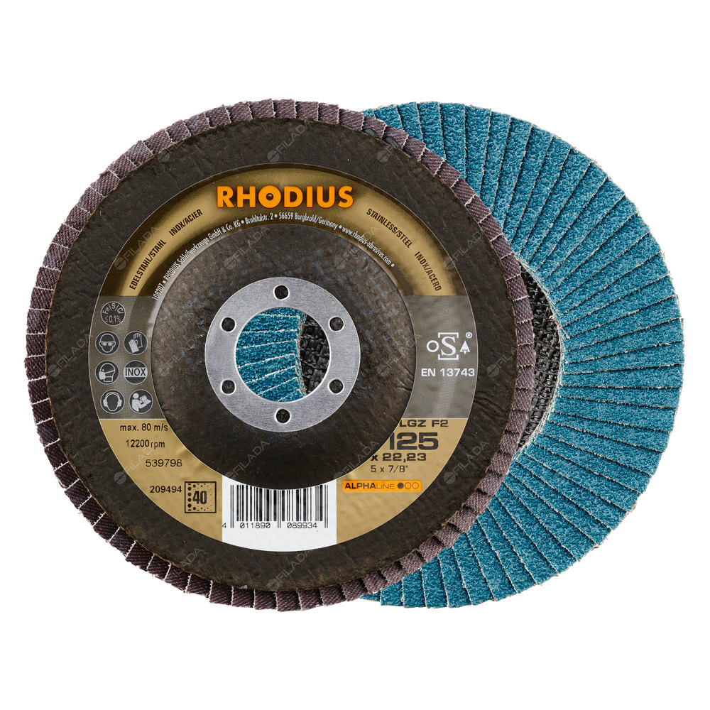 RHODIUS brusný kotouč LGZ F2 125x22 ALPHAline - RHODIUS brusný kotouč LGZ F2 125x22 ALPHAline 209494