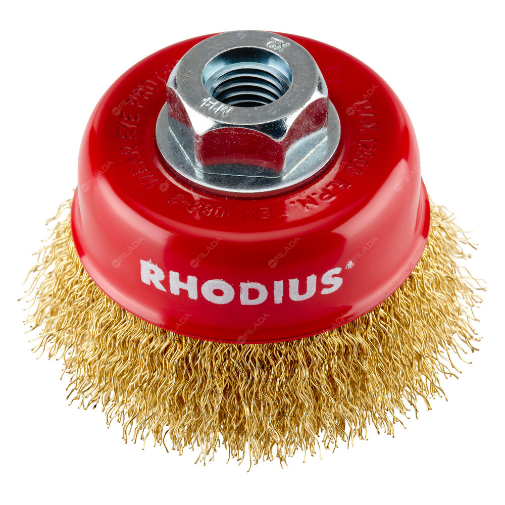 RHODIUS hrncový kartáč MTBW OCEL pomosaz. drát 0,30mm M14 - 353243
