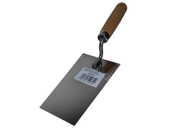 Nerezová zednická lžíce, dřevěná rukojeť - 080075X