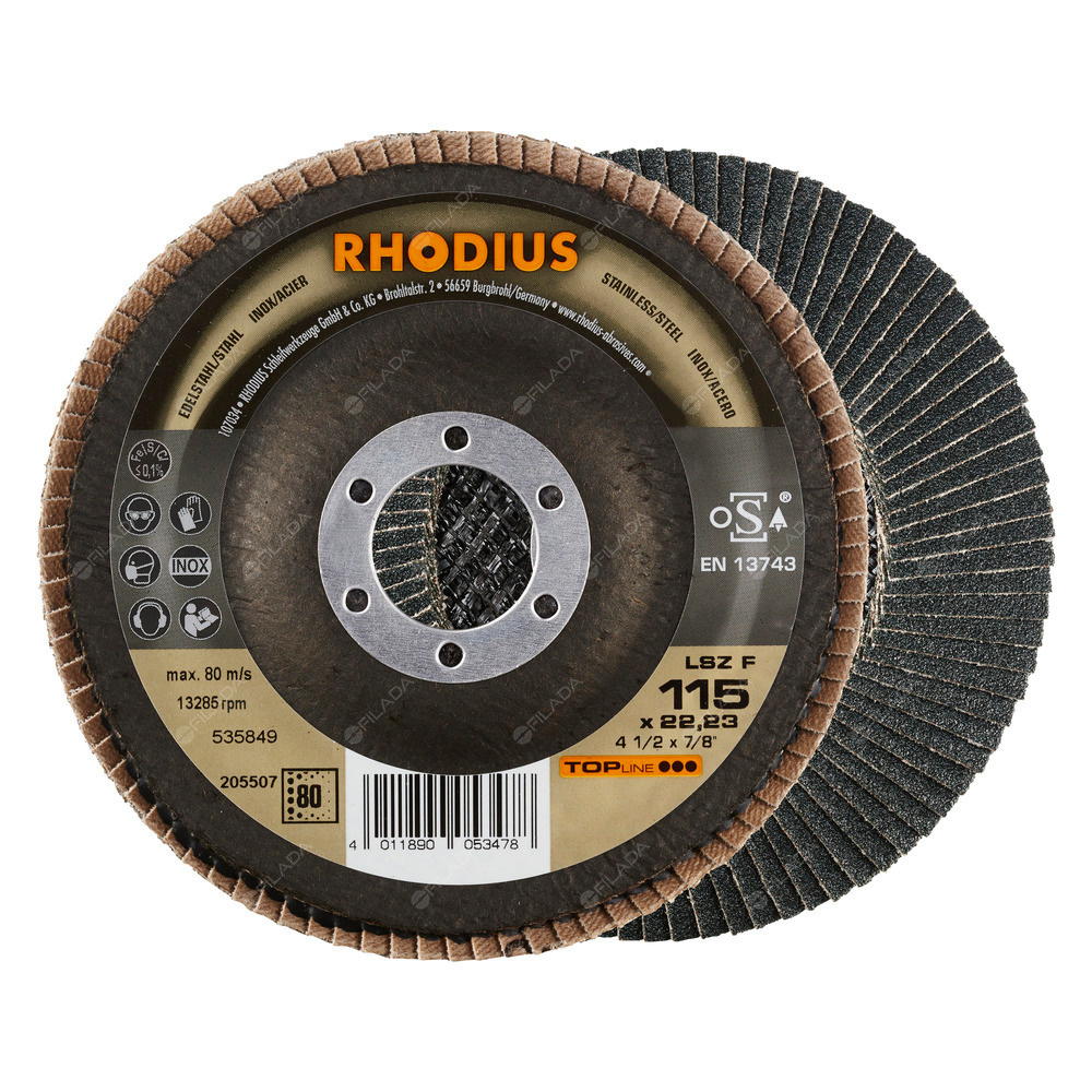 RHODIUS lamelový kotouč LSZ F Extended 115x22 TOPline - RHODIUS lamelový kotouč LSZ F Extended 115x22 TOPline 205507