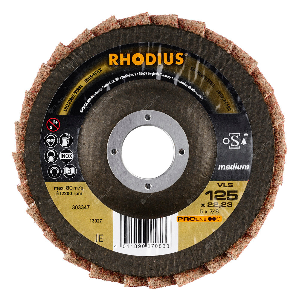 RHODIUS brusný kotouč VLS 125x22 PROline na ocel, nerez a hliník - RHODIUS brusný kotouč VLS 125x22 PROline na ocel, nerez a hliník medium 303347