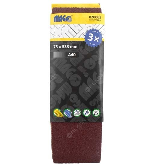 Brusný pás 75x533mm NK 3ks - 020005X