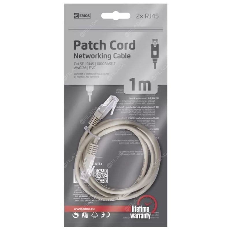 EMOS PATCH kabel UTP 5E - 2309010020
