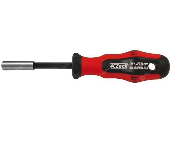4CZech rukojeť s magnetickým držákem pro 1/4'' bity - 4CZech rukojeť s magnetickým držákem pro 1/4'' bity 4CZ-8320-10